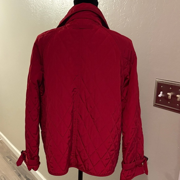 Talbot Quilted Red Button-Front Jacket - Picture 2 of 2